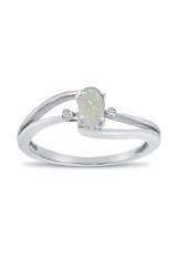 gorgeous white gold oval opal gemstone birthstone baby ring